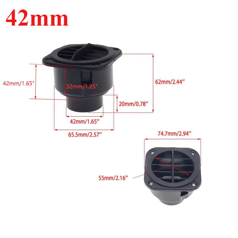 42 мм/60 мм/75 мм/90 мм воздуховод TYL часть колена трубы для дизельного стояночного обогревателя Webasto выход выхлопной соединитель соединитель