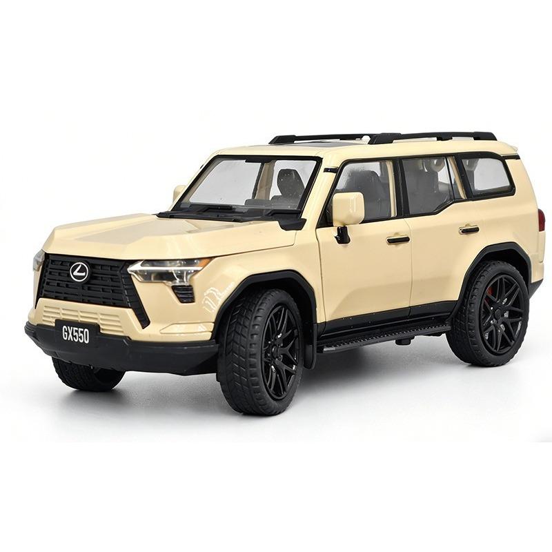 1/24 Lexus GX550 Внедорожник Литой Металлический Модель Игрушечного Автомобиля Звук и Свет Оттяжка Детская Игрушка Коллекционные Предметы Подарок на День Рождения