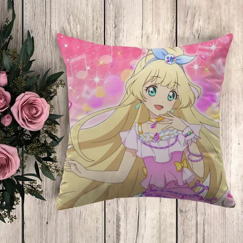 Наволочка A-Aikatsu Наволочки Декоративные подушки Аниме Наволочка Декоративные наволочки Чехлы для подушек Осенний декор