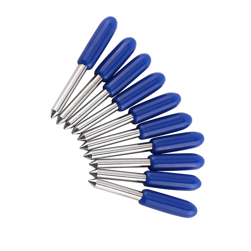 10pcs Plotter Cutter Knife Cemented Carbide Blade For Vinyl Cutting 30 Deg 45 Deg 60 Deg