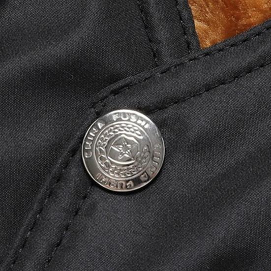 Мужской осенне-зимний жилет, толстый плюшевый жилет без рукавов на молнии с V-образным вырезом, сплошной цвет с несколькими карманами, жилет среднего возраста для отца-рыбалки, мужской зимний жилет, пальто