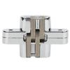 Zinc Alloy Hidden Hinges Invisible Concealed Cross Door Hinge Bearing Silver (L)