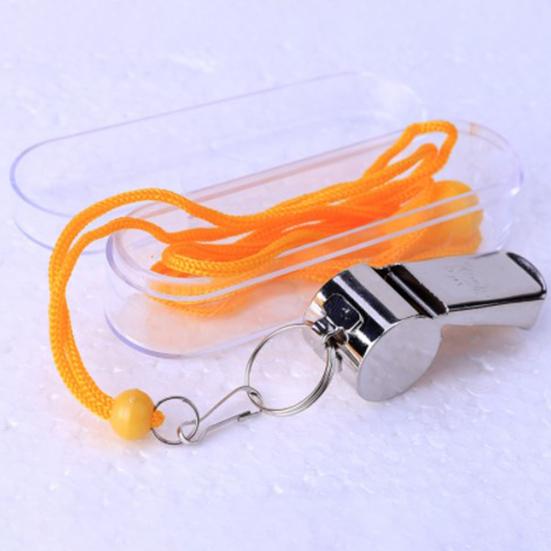 Coach Whistle with Lanyard Loud Crisp Sound Solid Color Neck-hanging High Decibel Football