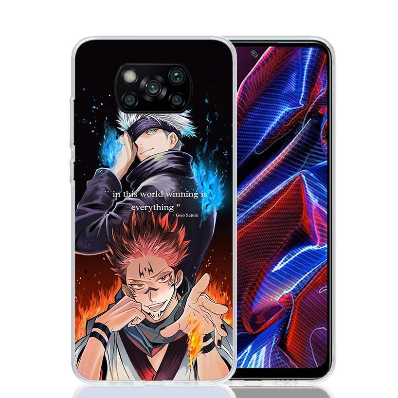 Hot Anime Kaisens Jujutsus Case Phone Cover for Xiaomi Redmi Note 10 9 9S 8 8T 7 5 Pro Mi 12T 11T 10T 9T 12 11 Lite A3 A2 Trend