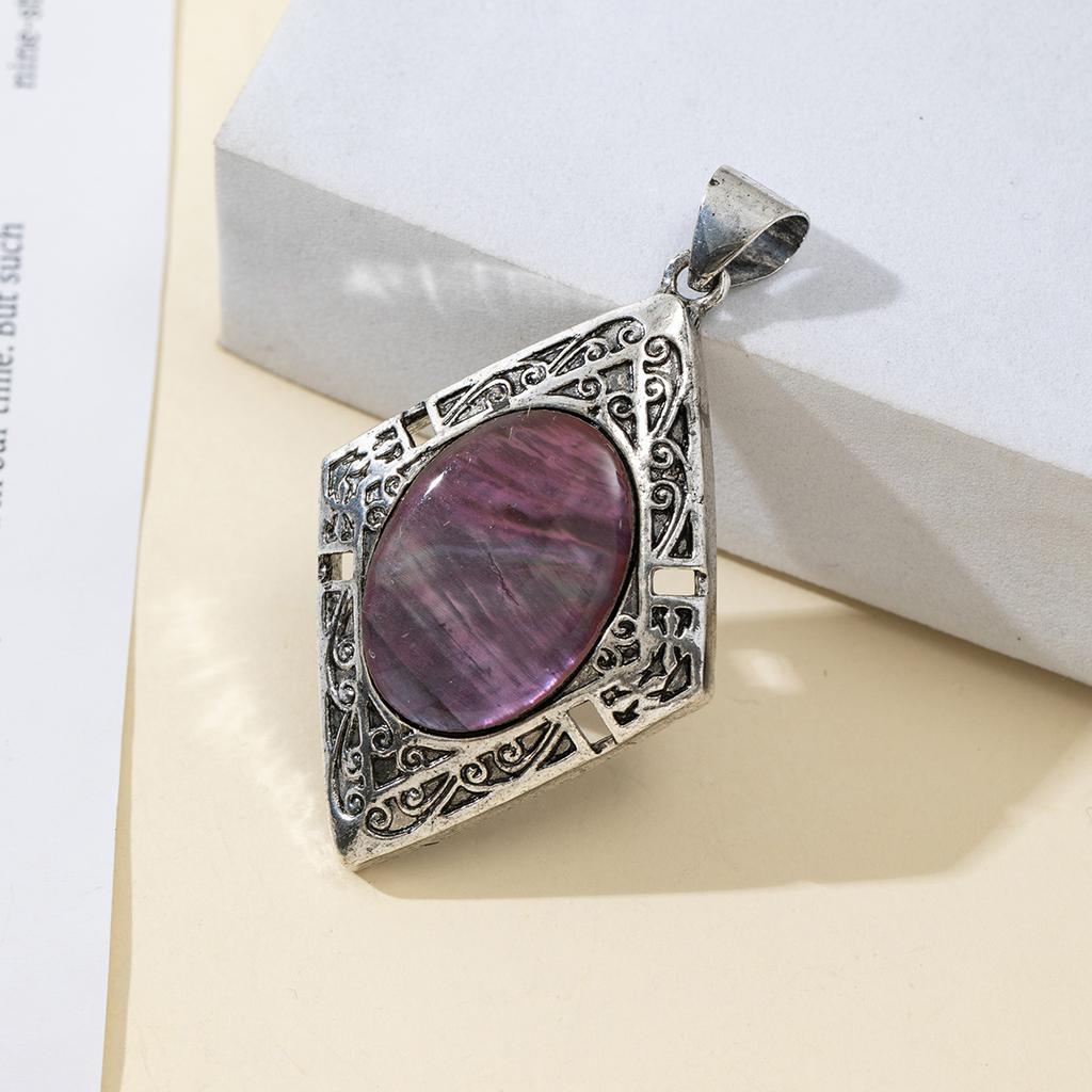 Летний цвет ракушки Подвеска Ромб Кружевная подвеска 49x34мм Для изготовления ювелирных изделий DIY Ожерелье Браслет Серьги Аксессуар