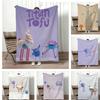 Cartoon Character TTitan Tofu Throw Lightweight G Flannel Blanket Soft Skinfriendly for Summer Cooling