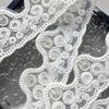 Exquisite White Organza Car Bone Line Wavy Embroidery Barcode Clothing Window Decoration Home Decoration Lace Accessories