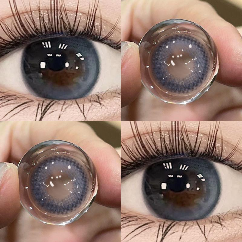 Контактные линзы Millcreek синие 2 шт. (1 пара) Косметика для глаз, цветные контактные линзы, 14,5 мм, кукольные глаза, мягкие, удобные, ярко-синие контактные линзы, срок использования 1 год