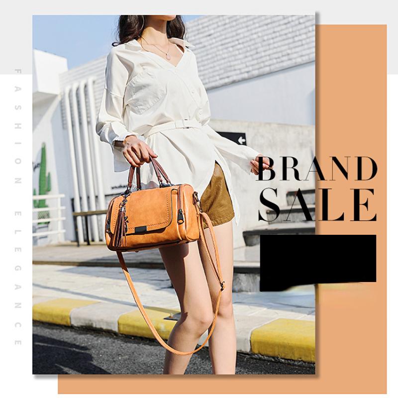 Женская модная сумка-тоут из мягкой кожи на одно плечо