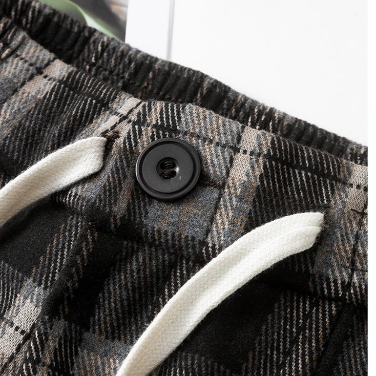 DIMANAF 2024 Осень Длинные Брюки Спортивные Штаны Клетчатые Женские Брюки Шаровары Эластичная Талия Свободные Новые