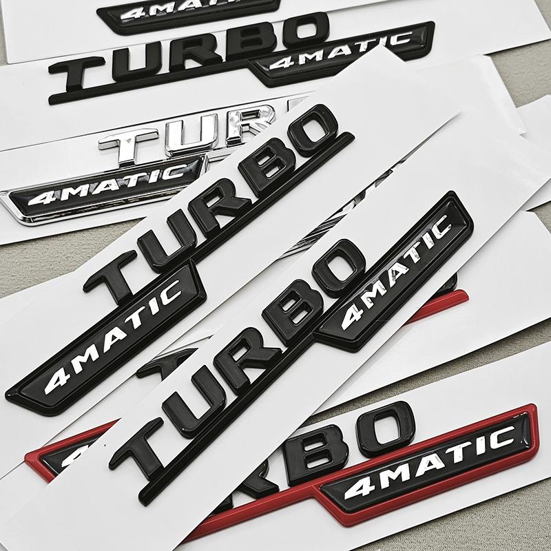 2 шт. MM57 3D Хромированные ABS Буквы для Автомобиля Логотип TURBO 4MATIC Наклейки Аксессуары на Крыло и Бок для Mercedes AMG A35 45 A45S W177 W176