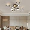 Светодиодные потолочные люстры с перекрестным кольцом, регулируемое освещение, гостиная, столовая, журнальный столик, скандинавская спальня, люстры