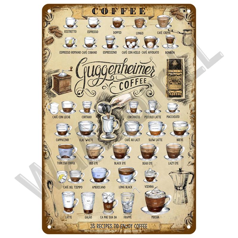 Винтажная жестяная табличка, металлическая пластина, настенные художественные постеры, металлическая табличка, ретро-декор, кофе для кухни, бара, кафе, комната, ретро-железная живопись