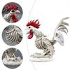 Creative Yard Sculpture Halloween Skeleton Rooster, Lifelike Chicken Decoration, Spooky Animal Gothic Home Ornament Bone Statue for Desktop
