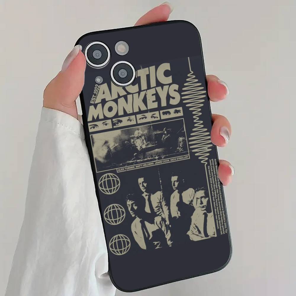 Чехол для телефона Rock Band A-Arctic M-Monkeys Крутой Черный Силиконовый Мягкий Для IPhone 16 15 14 13 12 11 X XR Plus Pro Max Plus