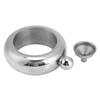 Bracelet Shaped Hip Flask Stainless Steel Flagon Wine Bottle Whiskey Drinkware Funnel (Silver)