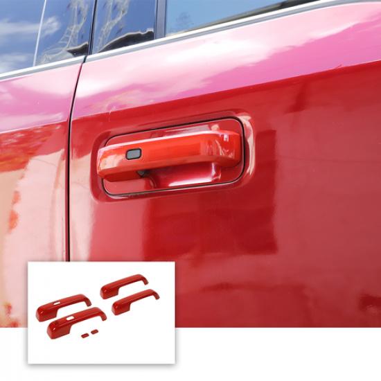 2015- Ford F150 Exterior Door Handle Cover Trim Bezels Rear | Red | Self-Adhesive | Accessories | 1 Year Manufacturer Warranty