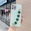 Plating Soft Silicone Phone Case For iPhone 11 15 16 Moto G22 G30 G55 OnePlus Nord CE 2 5G Samsung A14 A15 A55 With Bracelet Love Heart Covers
