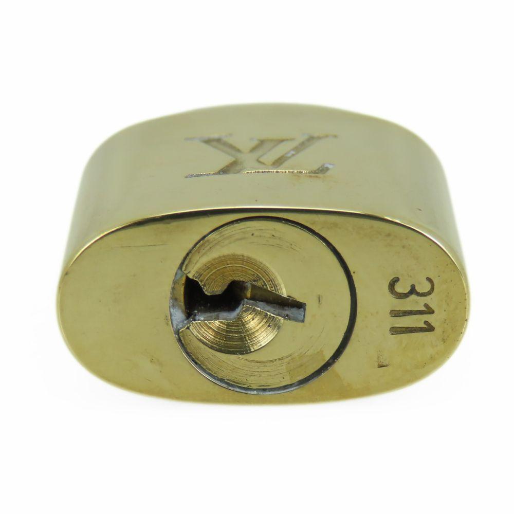 Used LOUIS VUITTON Cadena Key set No.311 metal gold padlock