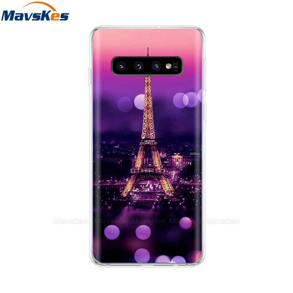 Новейший чехол из ТПУ с принтом для Samsung Galaxy S10 S10 + чехол для телефона Samsung S10 Plus S10e, задняя крышка, бампер Fundas Coque