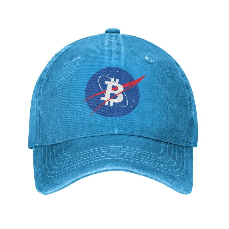 Панк-хлопок Bitcoin Space Moon Бейсболка для женщин Унисекс Регулируемая BTC Crypto Coins Dad Hat Защита от солнца