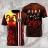 Модная Мужская Футболка Рок-группа Slayer 3D Печать Футболки Мужчины Женщины Хип-хоп Короткий Рукав Футболка Оверсайз Уличная Одежда Топы Одежда