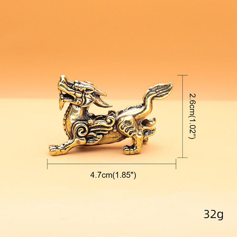 1Pc Good Lucky Golden Dragon Chinese Zodiac Twelve Statue Gold Dragon Statue Animals Sculpture Figurines Desktop Decoration