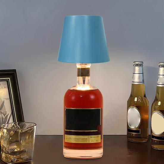 Беспроводная лампа для бутылок вина, 3 цвета, регулируемая яркость, перезаряжаемая, беспроводная, сенсорное управление, светодиодная настольная лампа для дома, офиса, бара, кафе, украшения