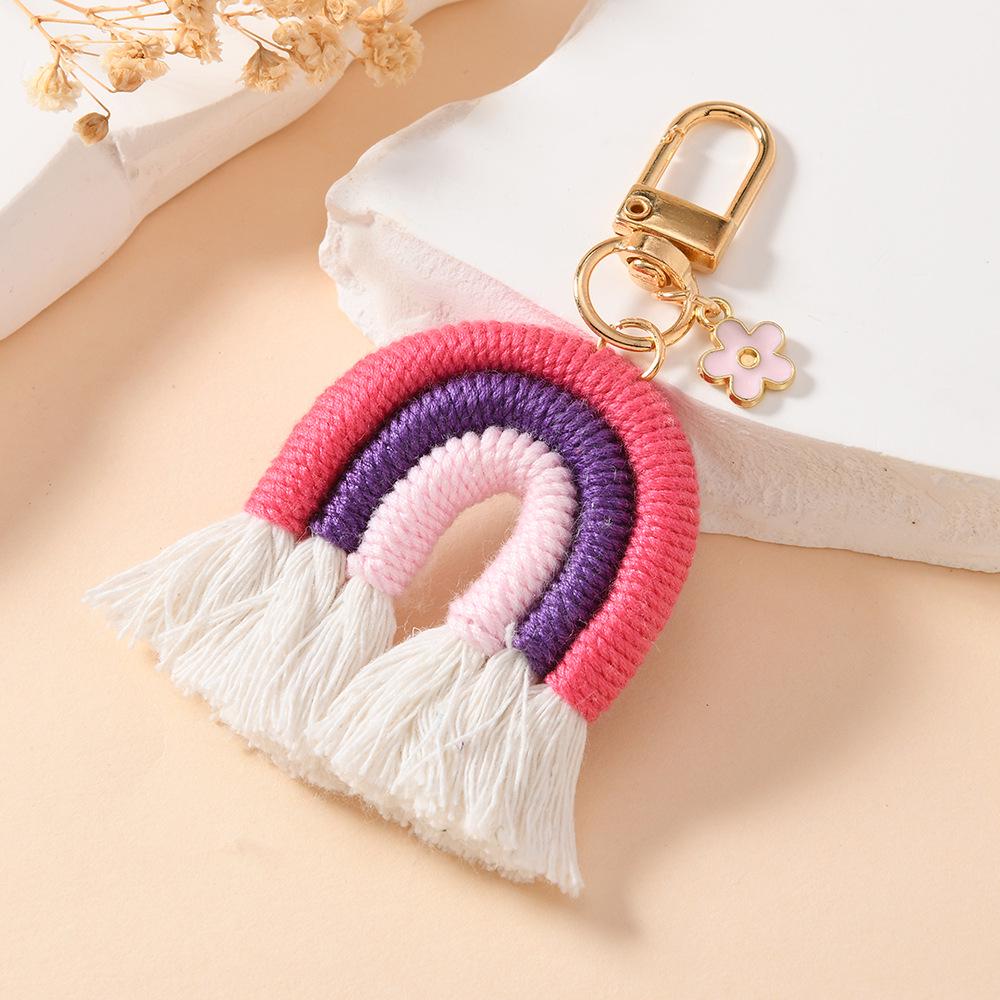 Радужный брелок-подвеска ручной работы