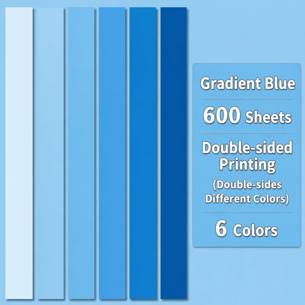 600 Sheets Gradient Color Star Folding Paper Strips Lucky Star Paper Strips  DIY Handmade Crafts