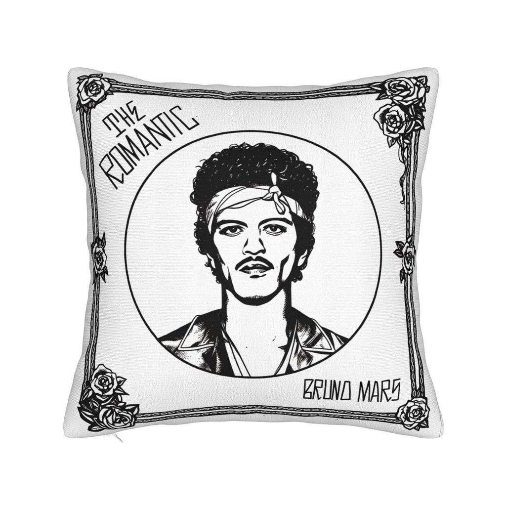 Bruno Mars The Romantic Tour Pillowcases Merch Printed Cushion Cover Decorations Throw Pillow Case Cover Home Multi-Size