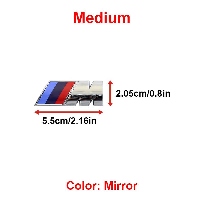 MLKK4 1PCS ABS Car Fender Side Emblem Rear Trunk Badge M Logo Sticker For BMW M M3 M5 M6 E46 E90 F30 G20 E36 E34 G20 G30 Accessories