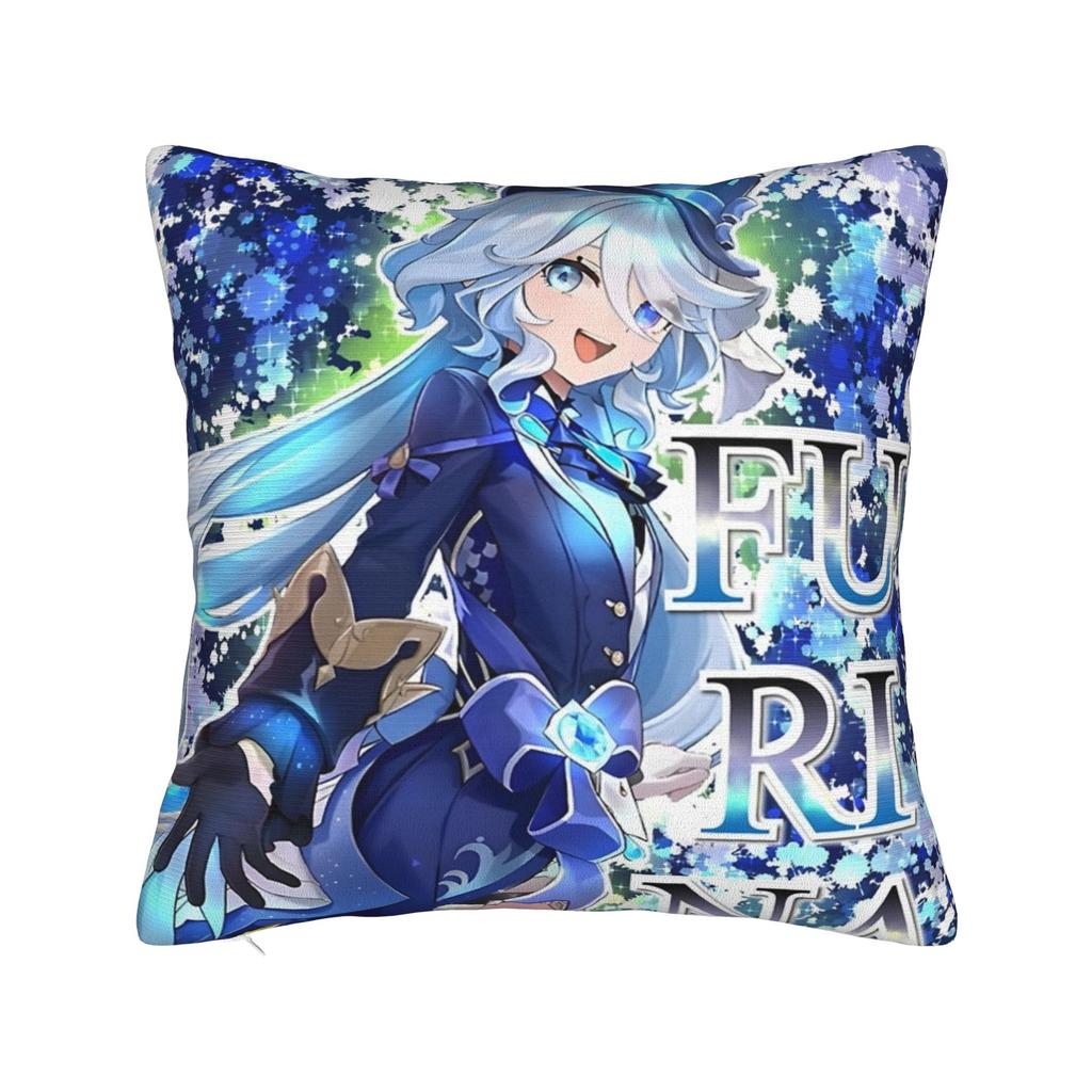 Furina Genshin Impact Waifu Pillowcase Double-Sided Printing Polyester Cushion Cover Decoration Pillow Case Cover Car Square