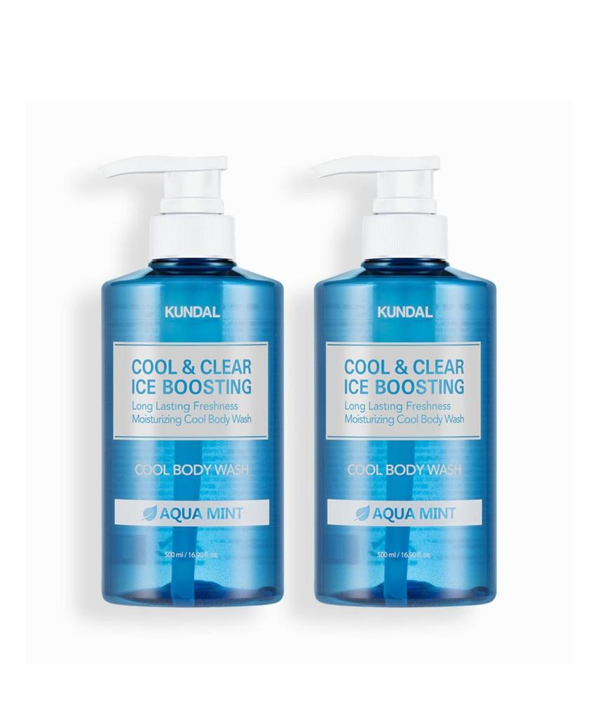 Освежающий и бодрящий гель для душа Cool & Clear Ice Boosting Cool Body Wash Аква Мята 500 мл 2 шт.
