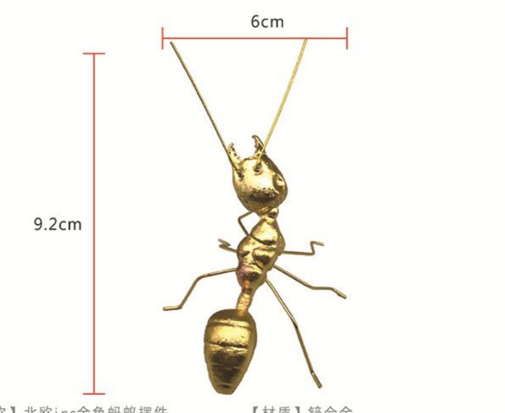 Butterfly Metal Sculpture Nordic Ins Style Model Home Decor Creative Ant Animal Ornament TikTok Viral Art Piece for Shelf Desk