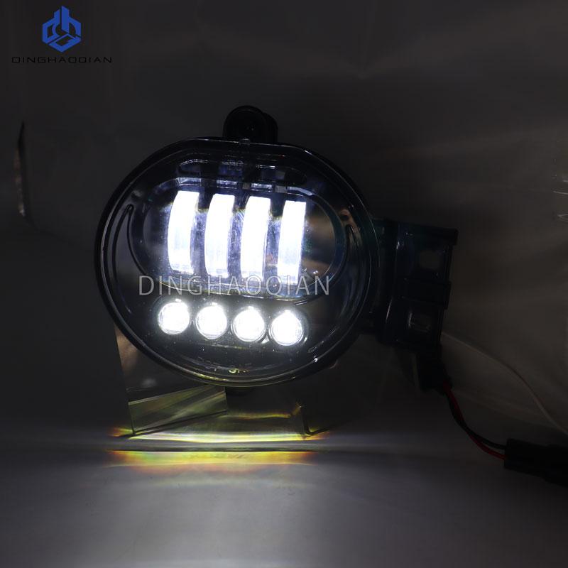 Светодиодные противотуманные фары для Dodge Ram 1500 2002-2008 2500/3500 2003-2009 Durango Truck 2004-2006 с ангельскими глазками, противотуманные фары, водонепроницаемые, 12 В