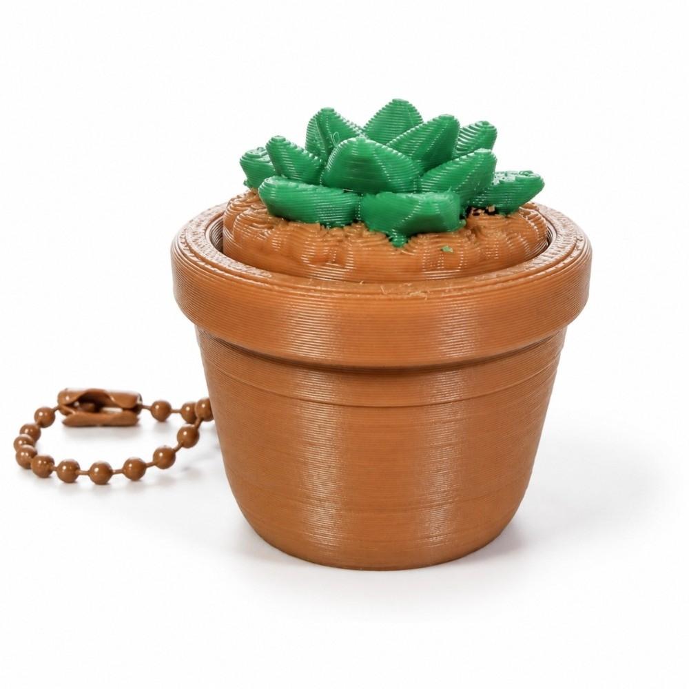 Funny Ball Cactus Finger Button Pendant 3D Printed Succulent Plants Keychain Kids Toy
