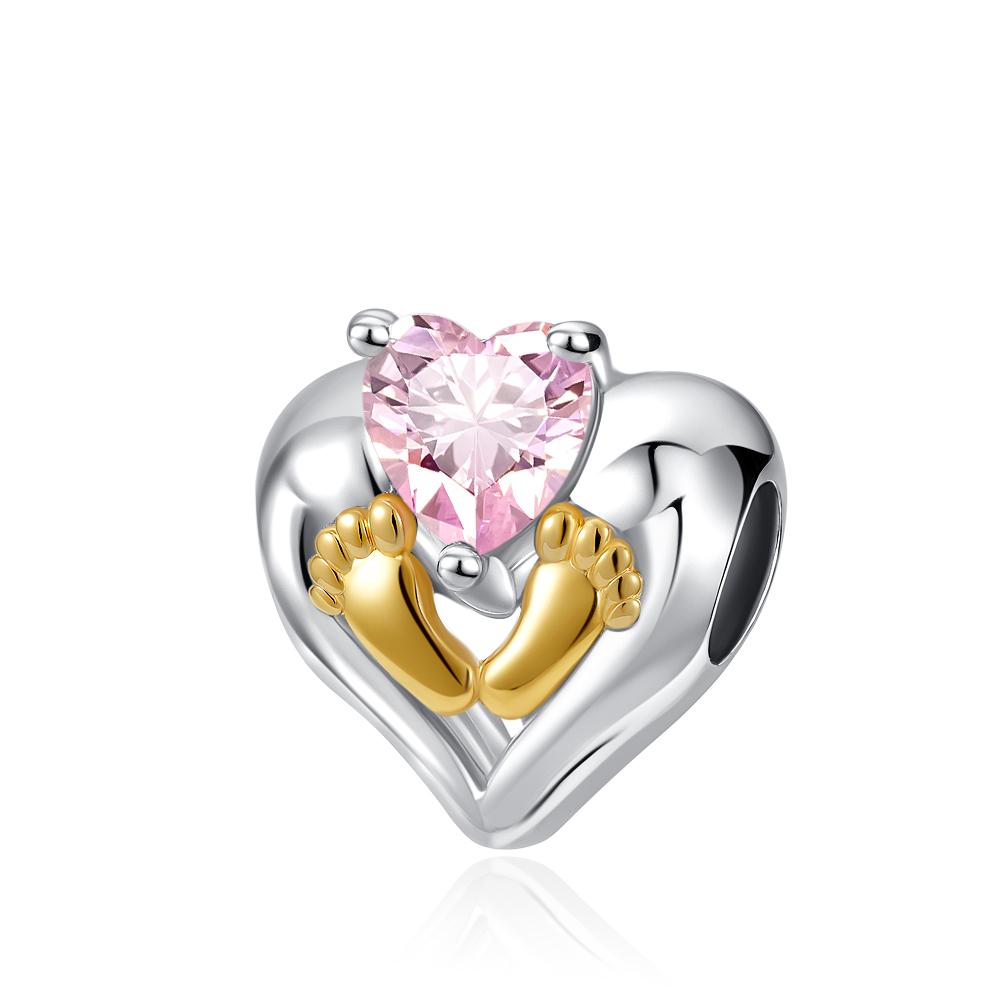 New Silve Red Heart Rudder Anchor Pendant Charm Bead Fit Original Diy Bracelet For Women Diy Fashion Jewelry Making