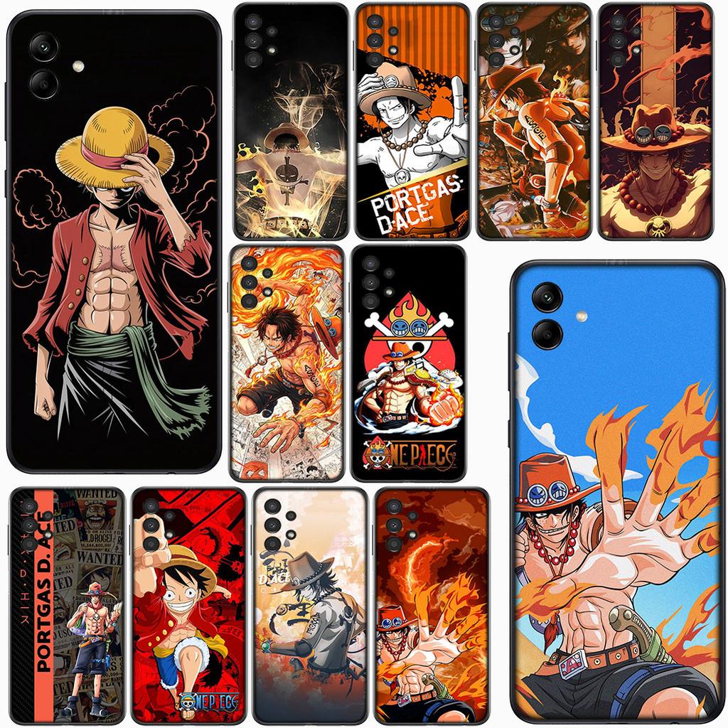 Cover for Samsung Galaxy S25 S24 S23 Fe Ultra Plus S7 Edge A05 A06 A16 A15 A35 Phone Case Portgas D Ace One Pieces Luffy