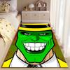 Green Face Illustration Carpet suitable as a non-slip mat for the living room or bedroom sofa