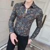 Men's Fashion Floral Long-Sleeve Shirt for Spring & Autumn