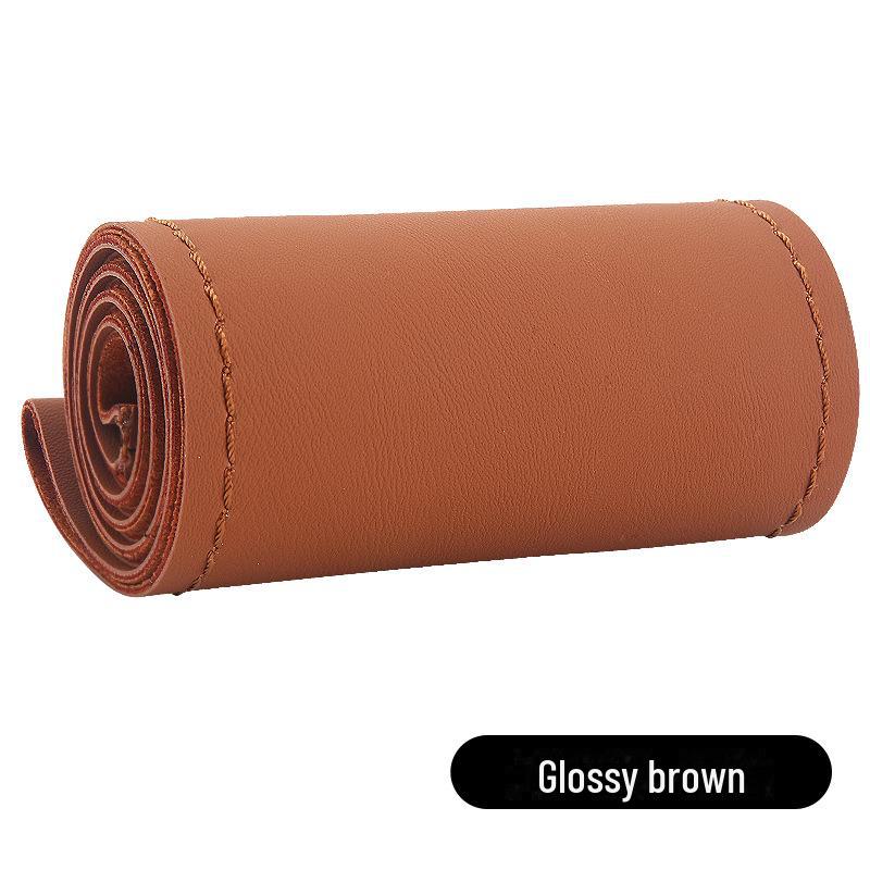 Высокоэластичный кожаный чехол на руль, сшитый вручную, универсальный, на все сезоны