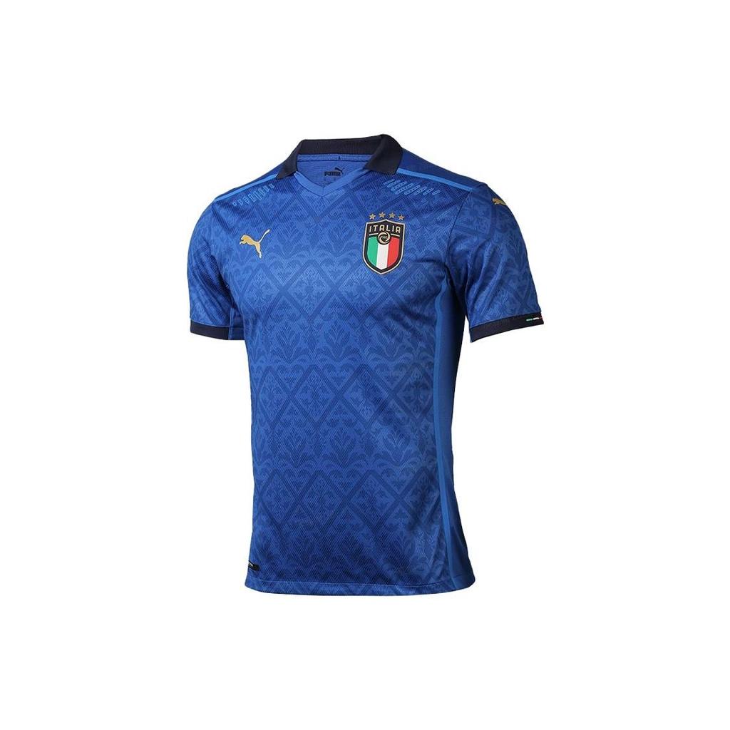 Puma Italy National Football Team Player Edition Training T-Shirt Men Tops Blue 762919-01