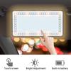 Car Sun Visor Vanity Mirror Rechargeable LED Makeup Mirror With 3 Light Modes 60 LEDs Dimmable Touch Control Sun-shading Mirror