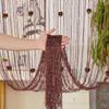 Shiny Rose Flower String Curtain Room Divider Tassel Window Curtain Door Curtain  Home Decor