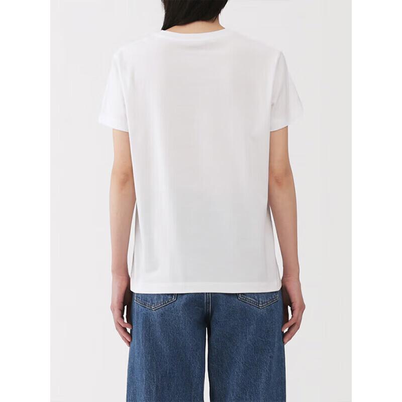 MUJI Футболка с коротким рукавом и круглым вырезом, ткань Tenjiku