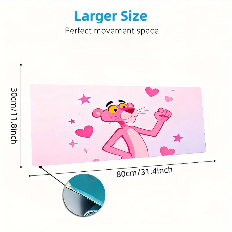 The Pink Panther Print Cushion Non-slip Laptop Tablet Big Mousepad XXL Mat Mini PC Playmat With Lock edge