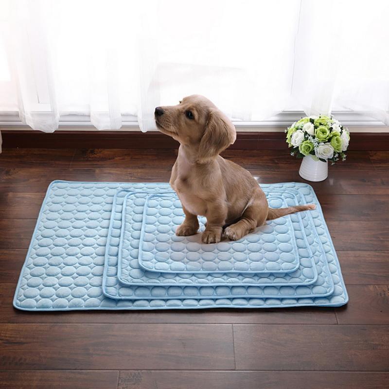 Dog Mat Cooling Summer Pad Mat For Dogs Cat Blanket Sofa Breathable Pet Dog Bed Summer Washable For Small Medium Large Dogs Car