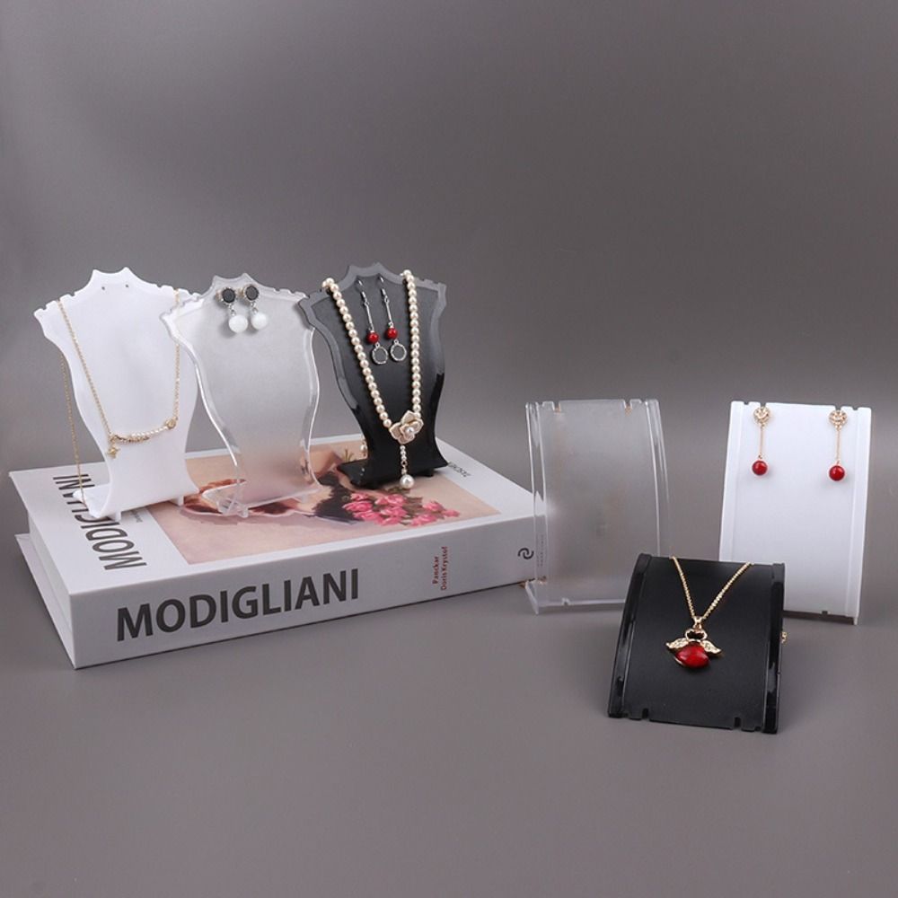 Mini Necklace Display Rack Acrylic Mannequin Pendant Model Creative Showing Stand Jewelry Shop