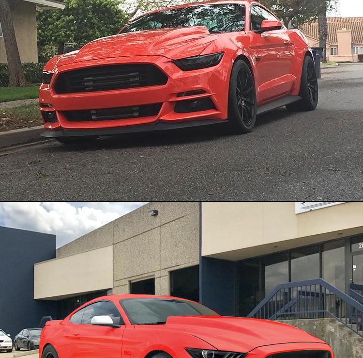 15-17 Ford Mustang Carbon Fiber Supercharged Heat Dissipation Hood